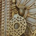 Detail van het handvat van één van de deuren van het koninklijk paleis in Fez